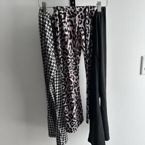 Set Of 3 Youth Girls Bell Bottom Pants Size 5-6Y Multicolor NWOT